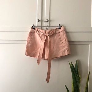LOFT Light Pink Short with Belt sz 0